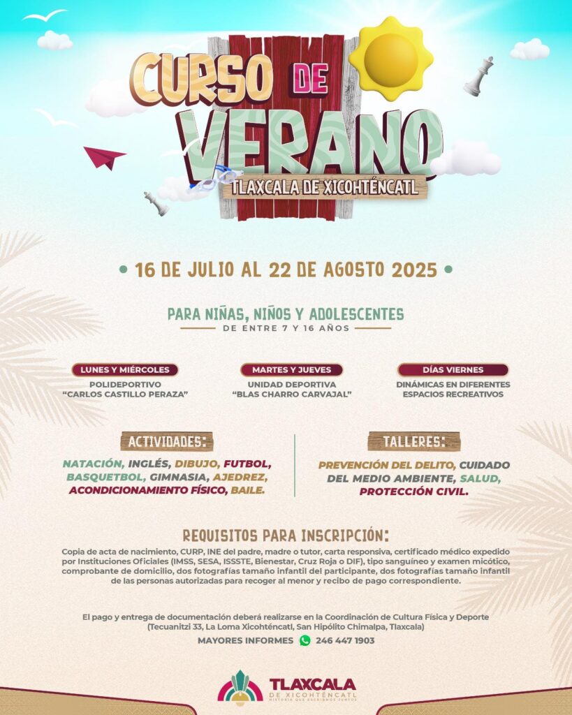 Ayuntamiento de Tlaxcala te invita a su Curso de Verano 2025