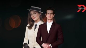 Mónica Barbaro y Andrew Garfield